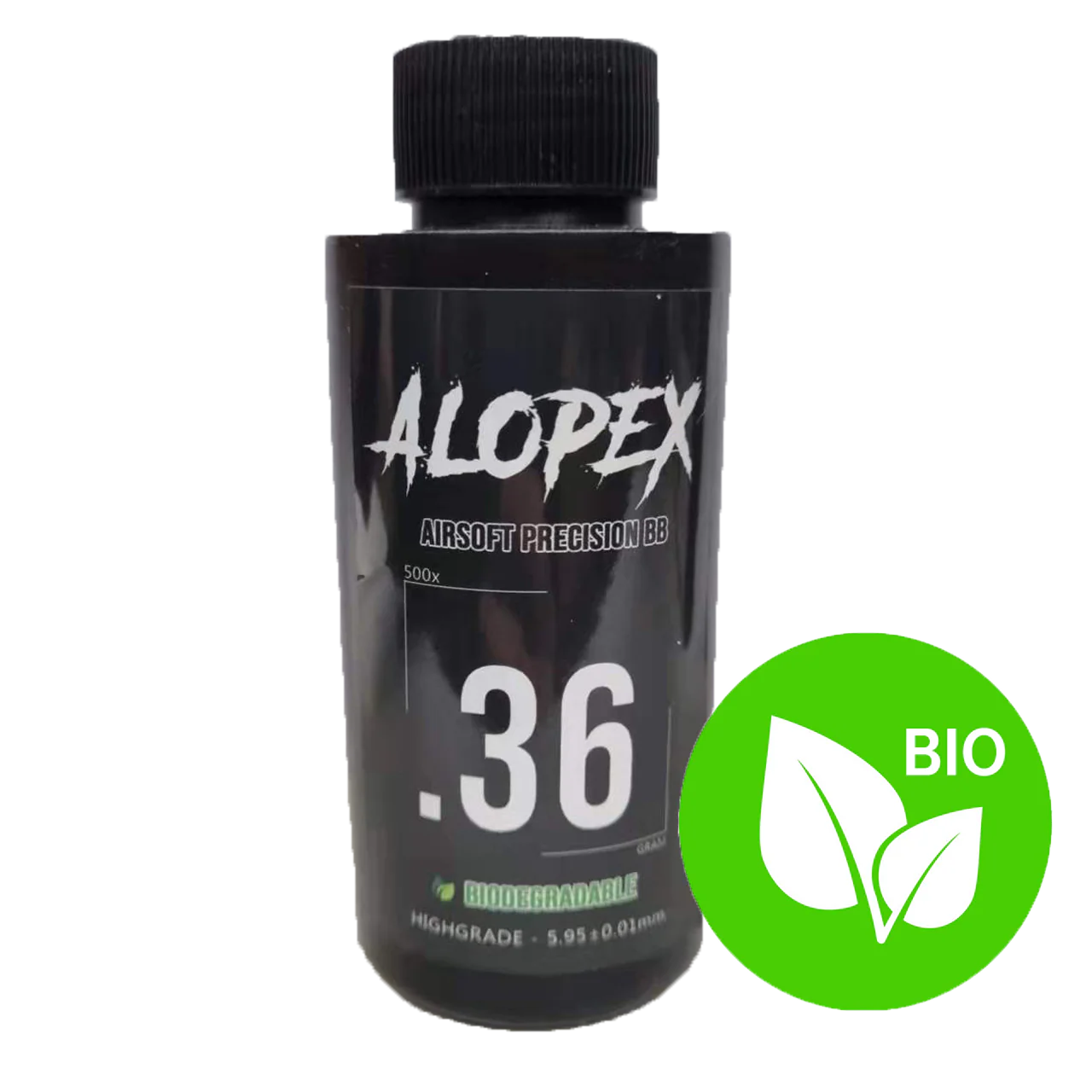 ALOPEX - AIRSOFT 6MM BIODEGRADABLE BB 0.36G - 500PCS