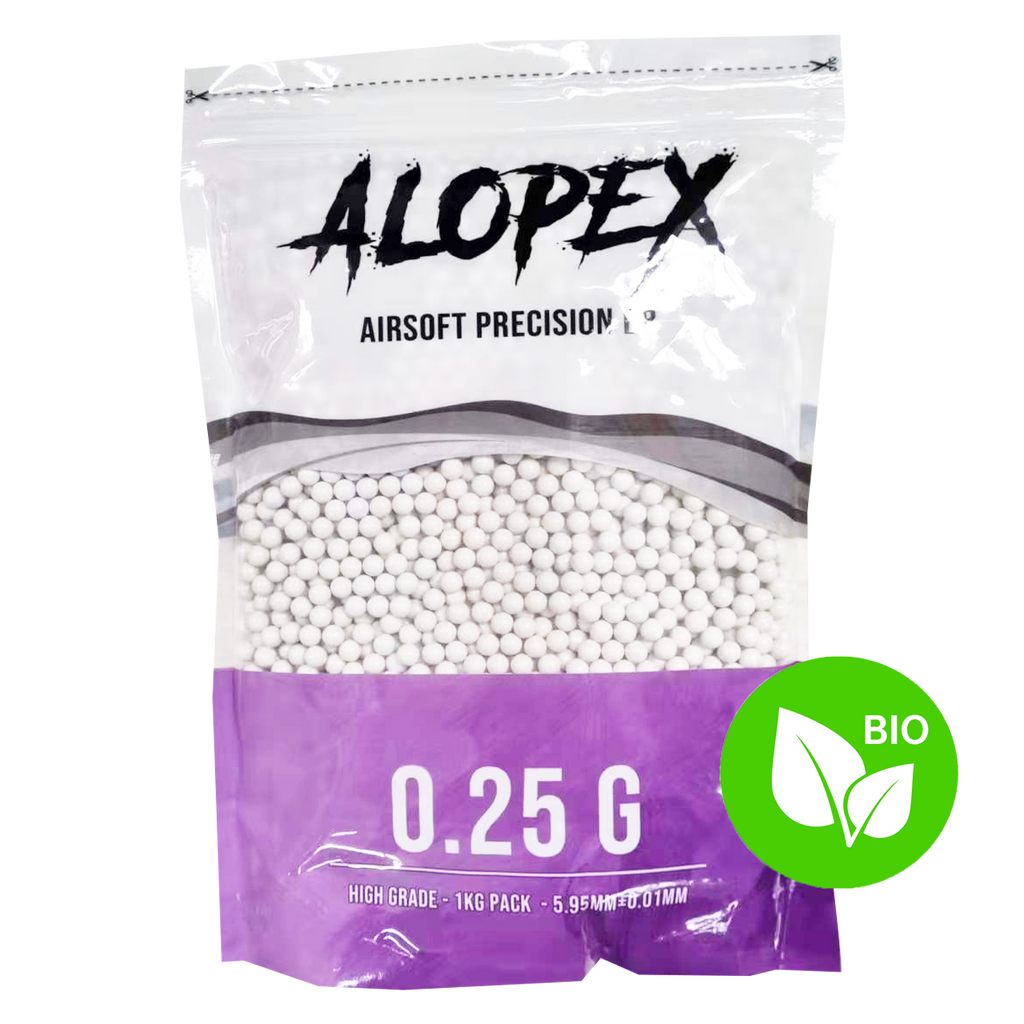 ALOPEX - AIRSOFT 6MM BIODEGRADABLE BB 0.25G - 1KG PACK