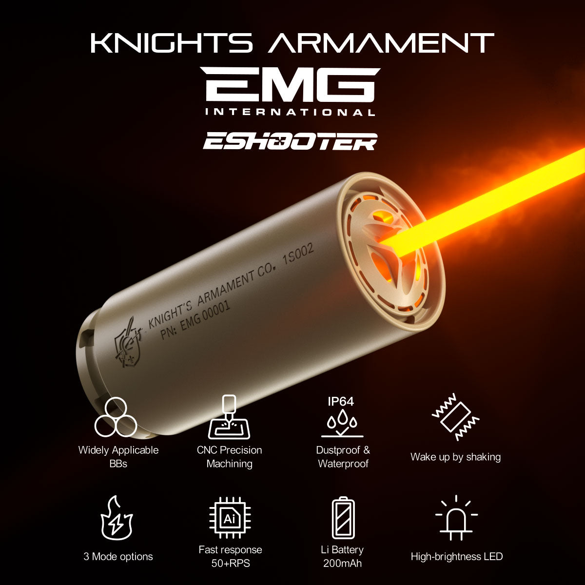 KAC QDC Suppressor with Flash Hider & Flare Mono Tracer Unit
