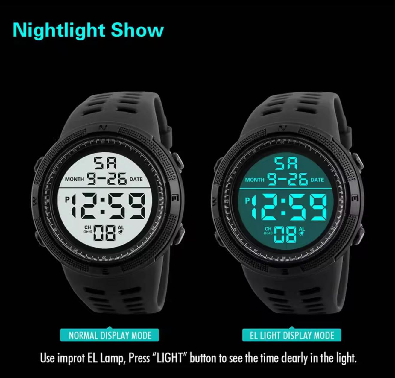 YIKAZE X01 Digital Sports Watch Colour: Green