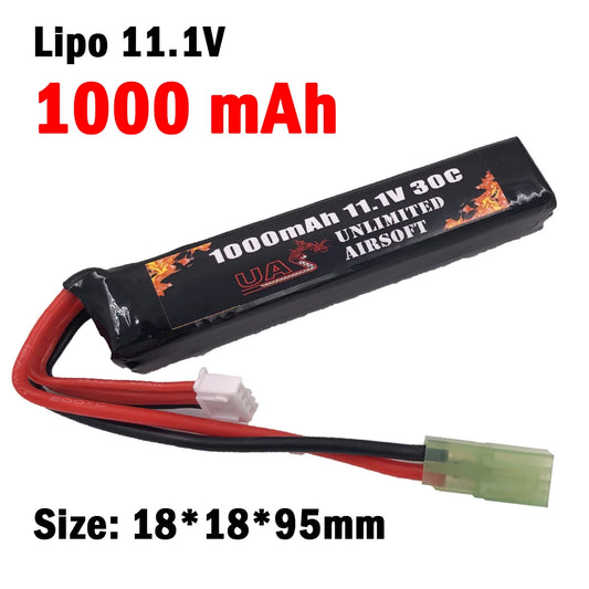 11.1V 1000MAH 30C LIPO BATTERY - STICK TYPE