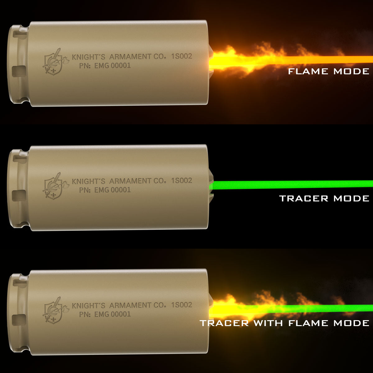 KAC QDC Suppressor with Flash Hider & Flare Mono Tracer Unit