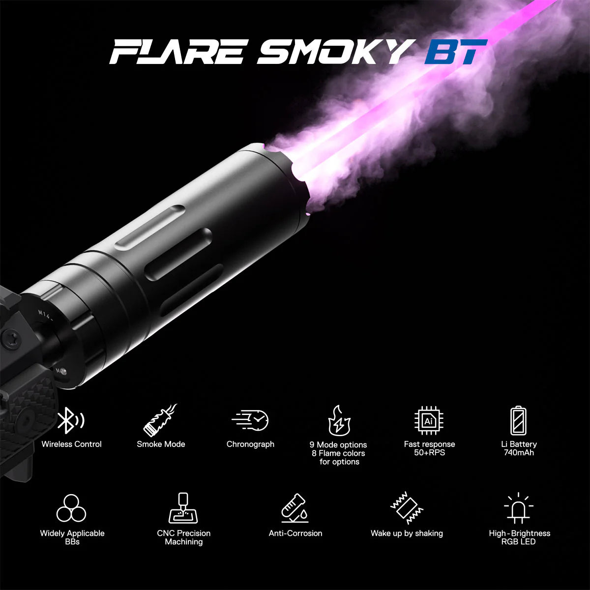 Eshooter Flare Smoky BT Tracer Unit With Built In Chrono