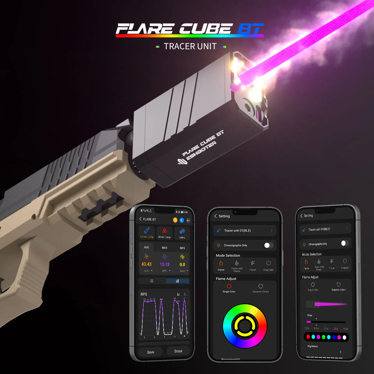 Eshooter Flare Cube BT Tracer Unit
