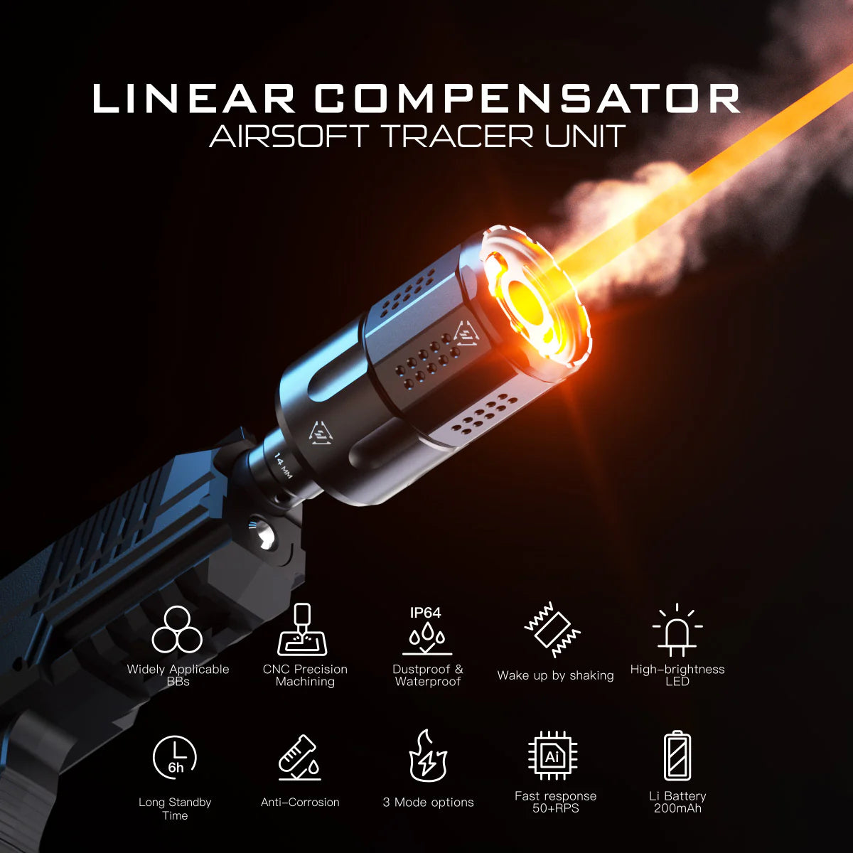 EMG x Strike Industries Linear Compensator Built-In Flare Mono Tracer Unit