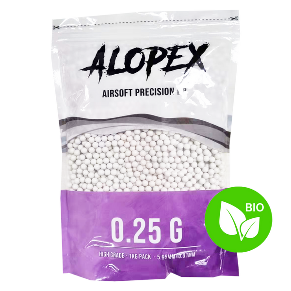 ALOPEX - AIRSOFT 6MM BIODEGRADABLE BB 0.25G - 1KG PACK – Special FX