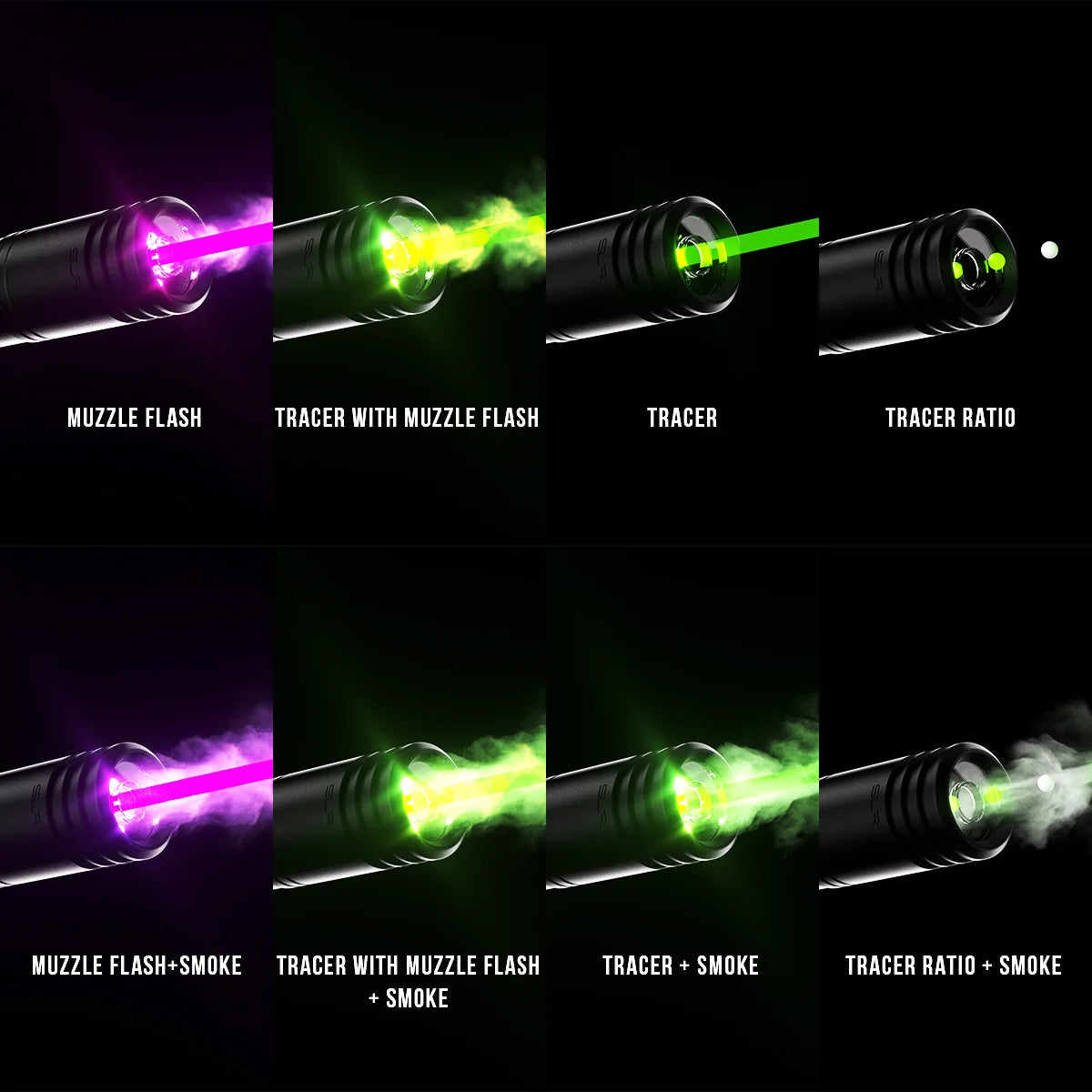 LICENSED LANCER TACTICAL x SLR N.O.T.A.S. Faux Suppressor Built-in Flare Smoky BT Tracer