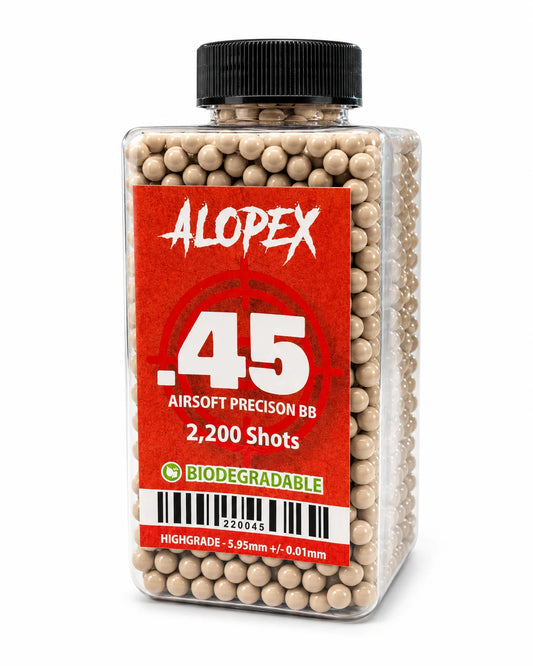 ALOPEX - AIRSOFT 6MM BIODEGRADABLE BB 0.45G - 2200PCS
